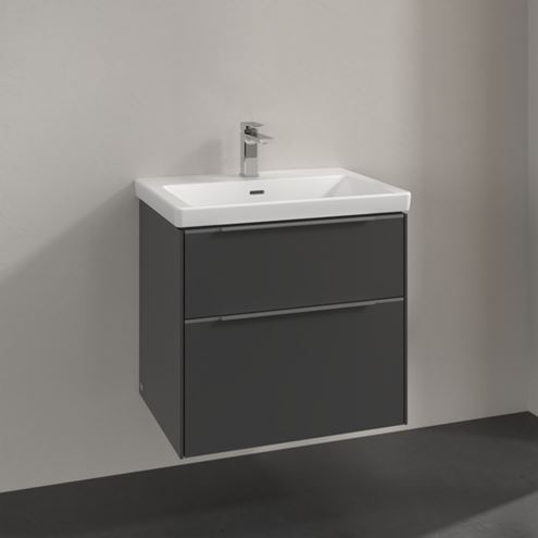 VILLEROY & BOCH VERITY EXCLUSIVE skrinka pod umývadlo 57,2x47,8x57,6 cm, 2 zásuvky, Graphite A69400VR Obrázek - fotka