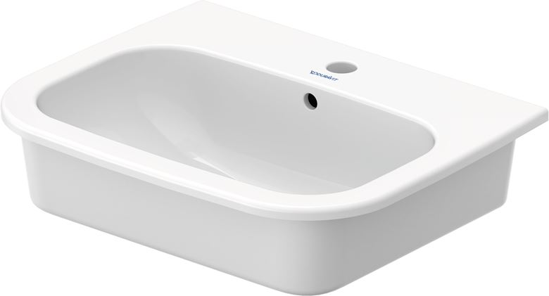 DURAVIT D-CODE umývadlo 54,5 cm, s otvorom pre batériu a prepadom 0337540000 Obrázek - Hlavní obrázek