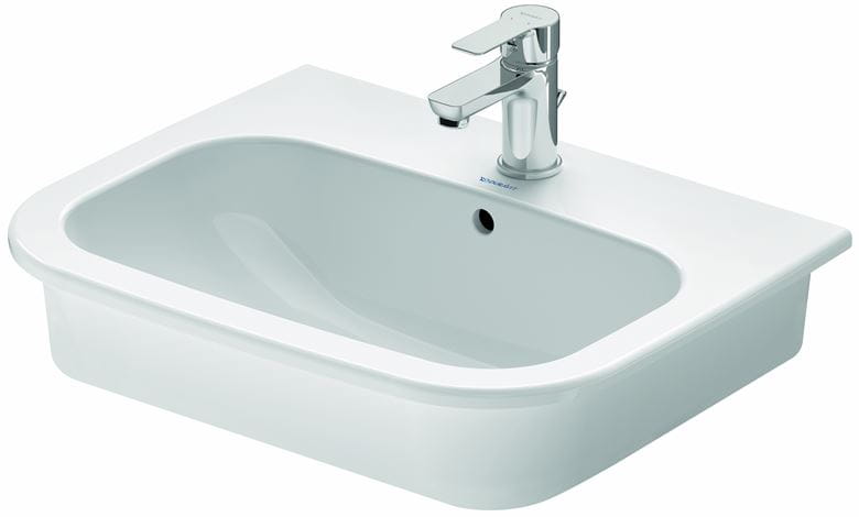 DURAVIT D-CODE umývadlo 54,5 cm, s otvorom pre batériu a prepadom 0337540000 Obrázek - fotka