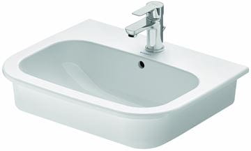 DURAVIT D-CODE umývadlo 54,5 cm, s otvorom pre batériu a prepadom 0337540000 Obrázek - fotka