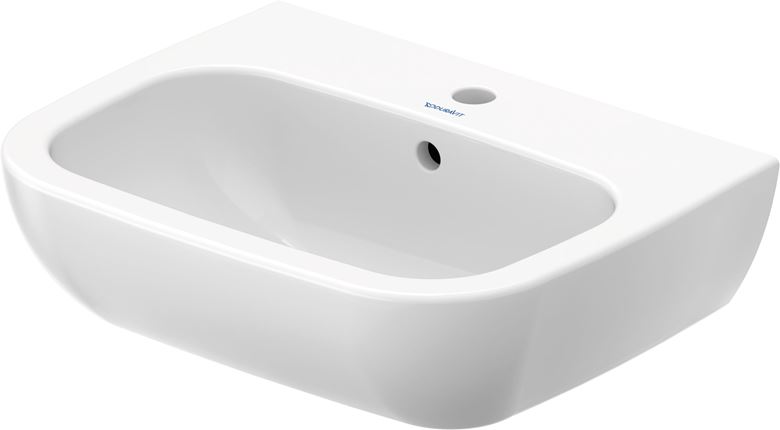 DURAVIT D-CODE umývadlo 55 cm, s otvorom pre batériu a prepadom 23105500002 Obrázek - Hlavní obrázek