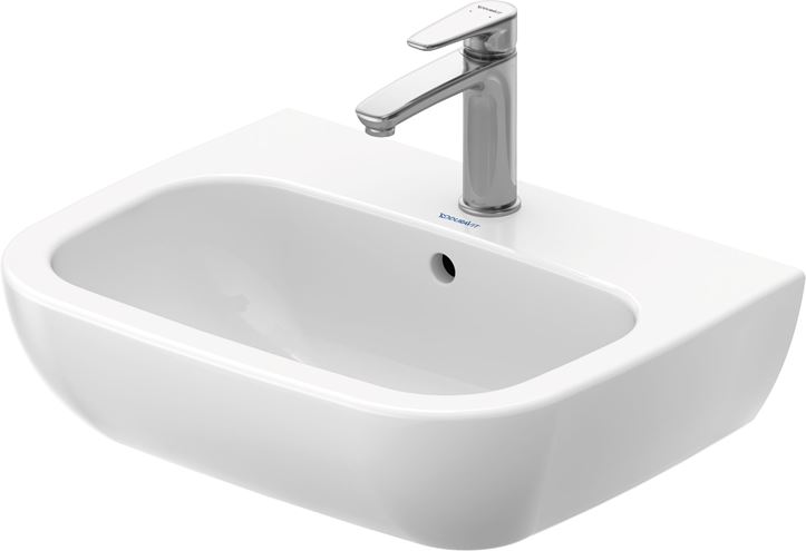 DURAVIT D-CODE umývadlo 55 cm, s otvorom pre batériu a prepadom 23105500002 Obrázek - fotka