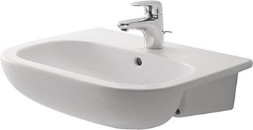DURAVIT D-CODE umývadlo 55 cm, s otvorom pre batériu a prepadom