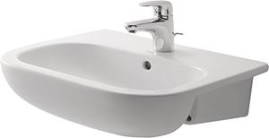 DURAVIT D-CODE umývadlo 55 cm, s otvorom pre batériu a prepadom