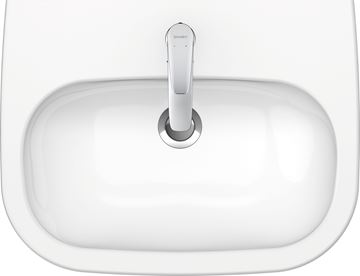 DURAVIT D-CODE umývadlo 60 cm, s otvorom pre batériu a prepadom 23106000002 Obrázek - fotka