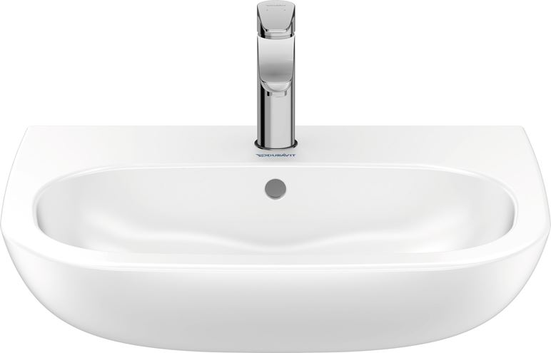 DURAVIT D-CODE umývadlo 60 cm, s otvorom pre batériu a prepadom 23106000002 Obrázek - fotka