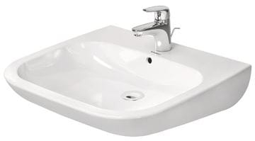 DURAVIT D-CODE umývadlo 60 cm, s otvorom pre batériu a prepadom