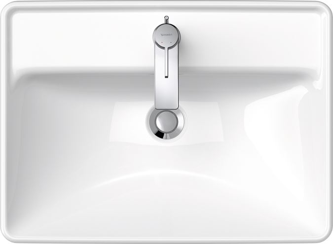 DURAVIT D-NEO umývadlo 60 cm, s otvorom pre batériu a prepadom, WonderGliss 03576000271 Obrázek - fotka