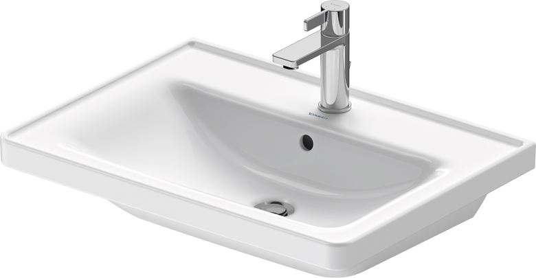 DURAVIT D-NEO umývadlo 65 cm, s otvorom pre batériu a prepadom 2367650000 Obrázek - fotka
