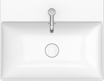 DURAVIT DURASQUARE umývadlo 60 cm, s otvorom pre batériu, bez prepadu 2353600041 Obrázek - fotka