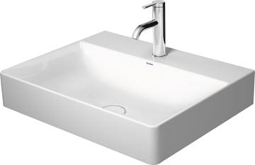 DURAVIT DURASQUARE umývadlo 60 cm, s otvorom pre batériu, bez prepadu 2353600041 Obrázek - fotka