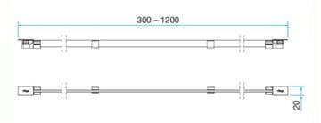 VIEGA ADVANTIX VARIO 4967.30 mostíkový rošt SR1 1200 mm, kartáčovaná nerez oceľ 736569 Obrázek - fotka