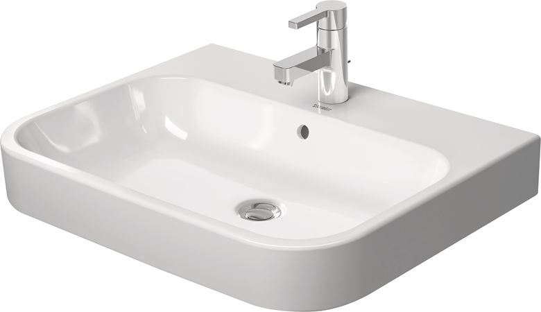 DURAVIT HAPPY D.2 umývadlo 60 cm, s otvorom pre batériu a prepadom, brúsené 2315600000 Obrázek - fotka