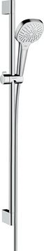 HANSGROHE CROMA SELECT E MULTI 3JET sprchová súprava 3-dielna, ručná sprcha 110x110 mm, 3 prúdy, tyč, hadica, EcoSmart, biela/chróm