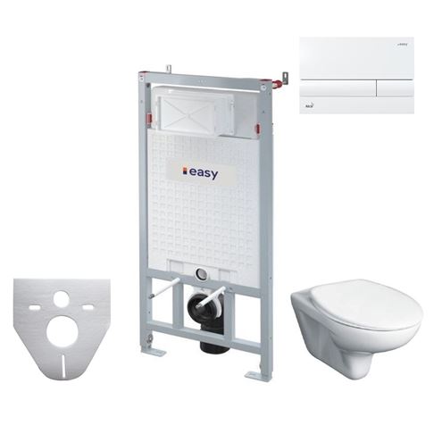 EASY závesné WC s montážnym prvkom Sadromodul, sedátko, biele tlačidlo SET EASY SDK Obrázek - Hlavní obrázek