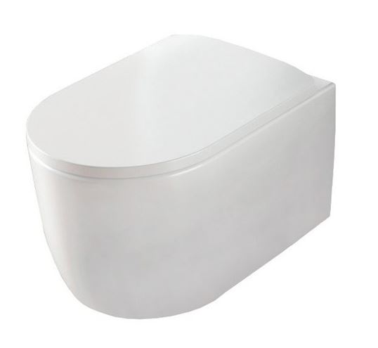 ARTCERAM MONET závesné WC s montážnym prvkom Laufen Ineo, Rimless splachovanie, SoftClose sedátko, chrómové tlačidlo PT3.LAKF-RSC.CR.15 Obrázek - fotka