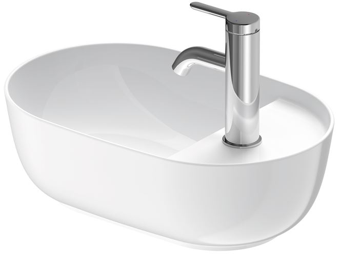 DURAVIT LUV umývadlo na dosku 42 cm, s otvorom pre batériu, bez prepadu 0381420000 Obrázek - Hlavní obrázek