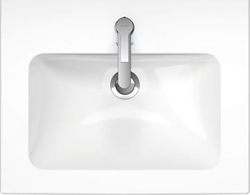 DURAVIT ME BY STARCK umývadlo 63 cm, s otvorom pre batériu a prepadom 2336630000 Obrázek - fotka