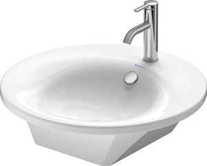 DURAVIT STARCK 1 umývadlo 58 cm, s otvorom pre batériu a prepadom, WonderGliss