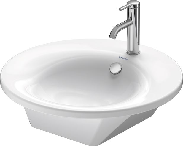 DURAVIT STARCK 1 umývadlo 58 cm, s otvorom pre batériu a prepadom, WonderGliss 04065800001 Obrázek - Hlavní obrázek