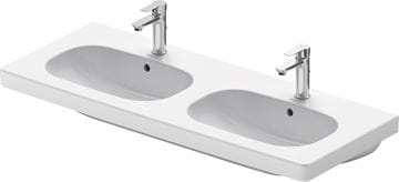 DURAVIT D-CODE dvojumývadlo 120 cm, s 2 otvormi pre batérie a prepadom 03481200002 Obrázek - fotka
