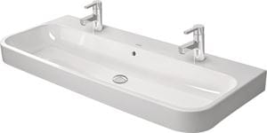DURAVIT HAPPY D.2 umývadlo 120 cm, s 2 otvormi pre batérie a prepadom, brúsené