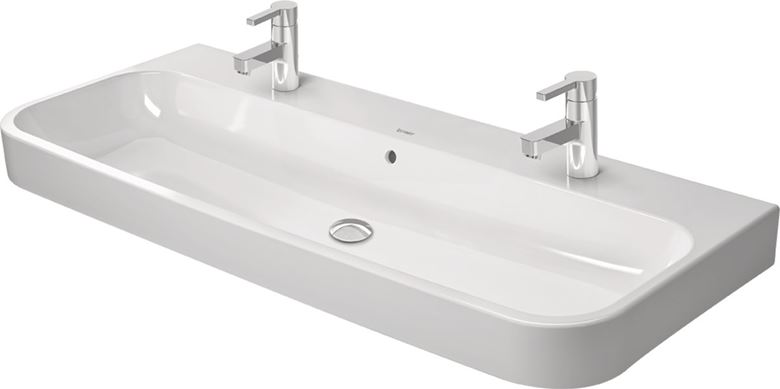 DURAVIT HAPPY D.2 umývadlo 120 cm, s 2 otvormi pre batérie a prepadom, brúsené 2318120026 Obrázek - Hlavní obrázek