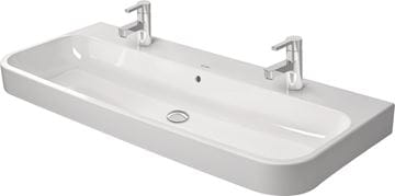DURAVIT HAPPY D.2 umývadlo 120 cm, s 2 otvormi pre batérie a prepadom, brúsené