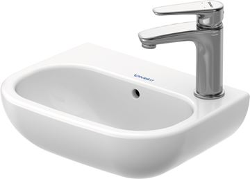 DURAVIT D-CODE umývadielko 36 cm, s otvorom pre batériu vpravo a prepadom 07053600082 Obrázek - fotka