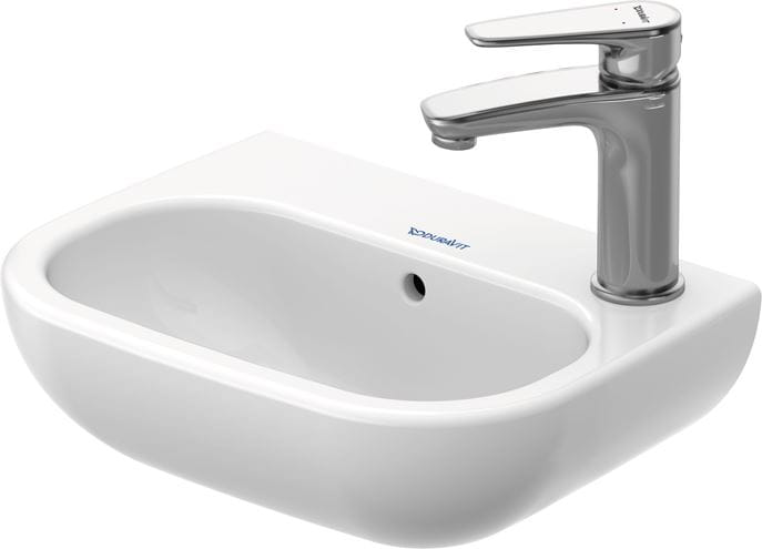 DURAVIT D-CODE umývadielko 36 cm, s otvorom pre batériu vpravo a prepadom 07053600082 Obrázek - fotka