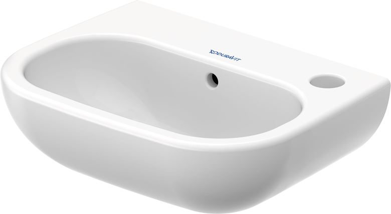 DURAVIT D-CODE umývadielko 36 cm, s otvorom pre batériu vpravo a prepadom 07053600082 Obrázek - Hlavní obrázek