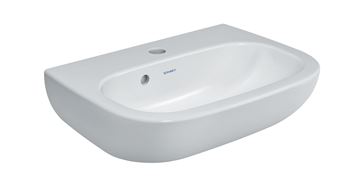 DURAVIT D-CODE umývadielko 45 cm, s otvorom pre batériu a prepadom 07054500002 Obrázek - fotka