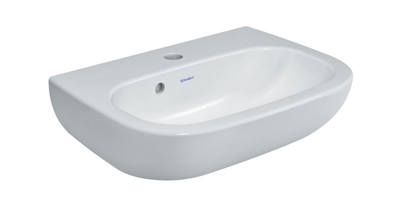 DURAVIT D-CODE umývadielko 45 cm, s otvorom pre batériu a prepadom 07054500002 Obrázek - fotka
