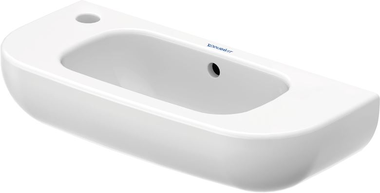 DURAVIT D-CODE umývadielko 50 cm, s otvorom pre batériu vľavo a prepadom 07065000092 Obrázek - Hlavní obrázek
