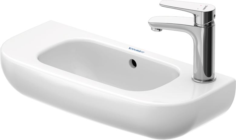 DURAVIT D-CODE umývadielko 50 cm, s otvorom pre batériu vľavo a prepadom 07065000092 Obrázek - fotka