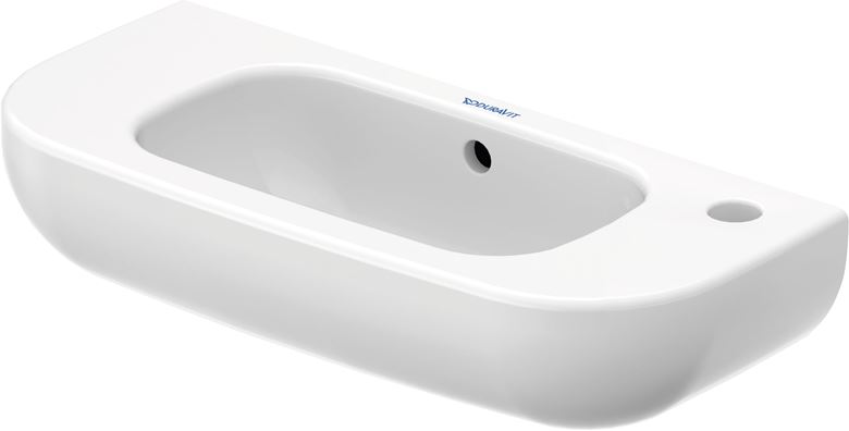 DURAVIT D-CODE umývadielko 50 cm, s otvorom pre batériu vpravo a prepadom 07065000082 Obrázek - Hlavní obrázek