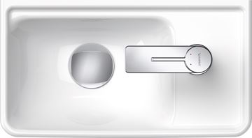 DURAVIT D-NEO umývadielko 40 cm, s otvorom pre batériu vpravo, bez prepadu 0739400041 Obrázek - fotka