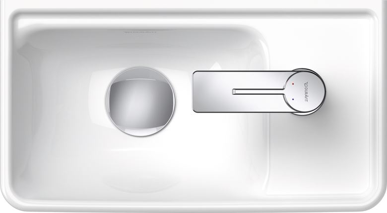 DURAVIT D-NEO umývadielko 40 cm, s otvorom pre batériu vpravo, bez prepadu 0739400041 Obrázek - fotka