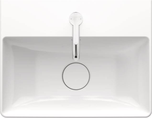 DURAVIT DURASQUARE umývadielko 45 cm, s otvorom pre batérie, bez prepadu 0732450041 Obrázek - fotka