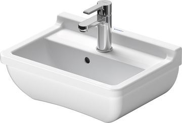 DURAVIT STARCK 3 umývadielko 45 cm, s otvorom pre batériu a prepadom, WonderGliss 07504500001 Obrázek - fotka