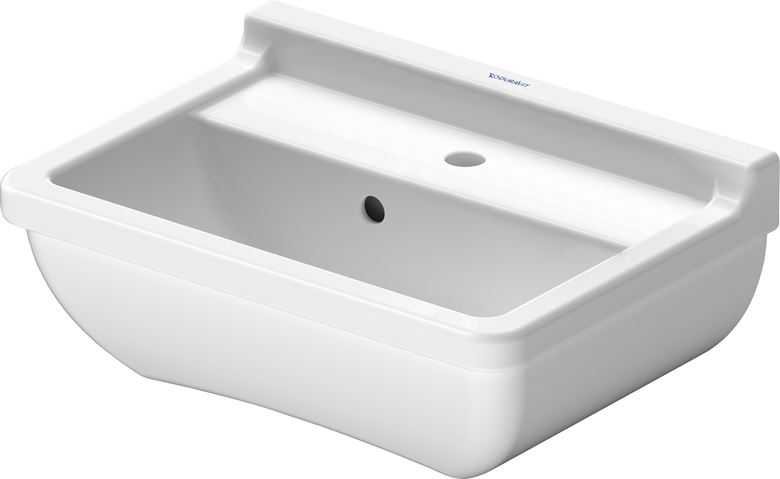 DURAVIT STARCK 3 umývadielko 45 cm, s otvorom pre batériu a prepadom, WonderGliss 07504500001 Obrázek - Hlavní obrázek