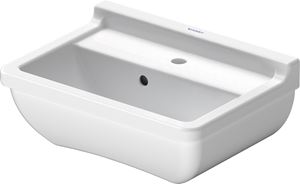 DURAVIT STARCK 3 umývadielko 45 cm, s otvorom pre batériu a prepadom, WonderGliss