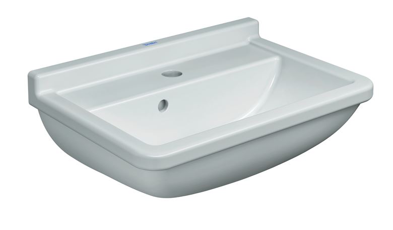 DURAVIT STARCK 3 umývadielko 45 cm, s otvorom pre batériu a prepadom, WonderGliss 07504500001 Obrázek - fotka