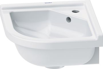DURAVIT STARCK 3 umývadielko rohové 43 cm, s otvorom pre batériu a prepadom