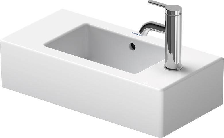 DURAVIT VERO umývadielko 50 cm, s otvorom pre batériu vľavo a prepadom, WonderGliss 07035000091 Obrázek - fotka