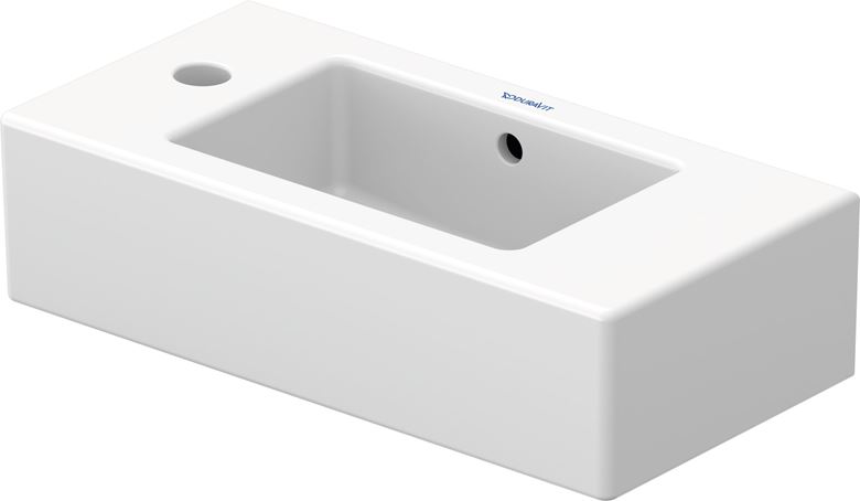 DURAVIT VERO umývadielko 50 cm, s otvorom pre batériu vľavo a prepadom, WonderGliss 07035000091 Obrázek - Hlavní obrázek
