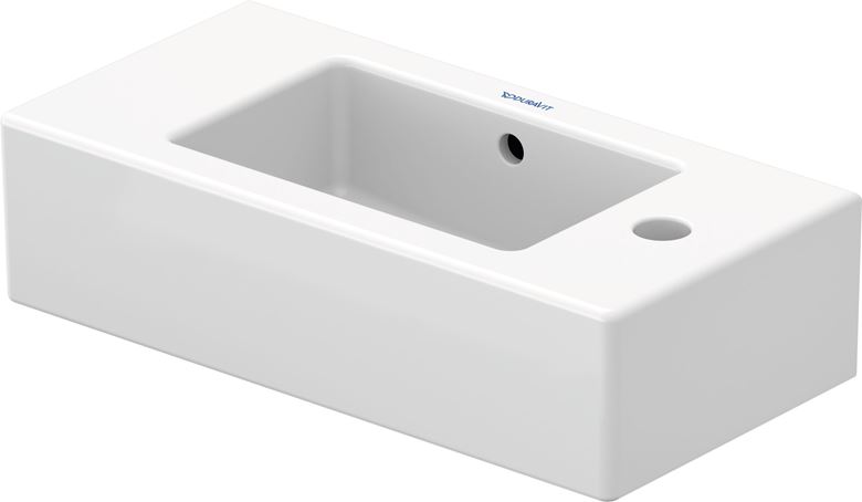 DURAVIT VERO umývadielko 50 cm, s otvorom pre batériu vpravo a prepadom, WonderGliss 07035000081 Obrázek - Hlavní obrázek