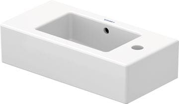 DURAVIT VERO umývadielko 50 cm, s otvorom pre batériu vpravo a prepadom, WonderGliss
