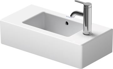 DURAVIT VERO umývadielko 50 cm, s otvorom pre batériu vpravo a prepadom, WonderGliss 07035000081 Obrázek - fotka
