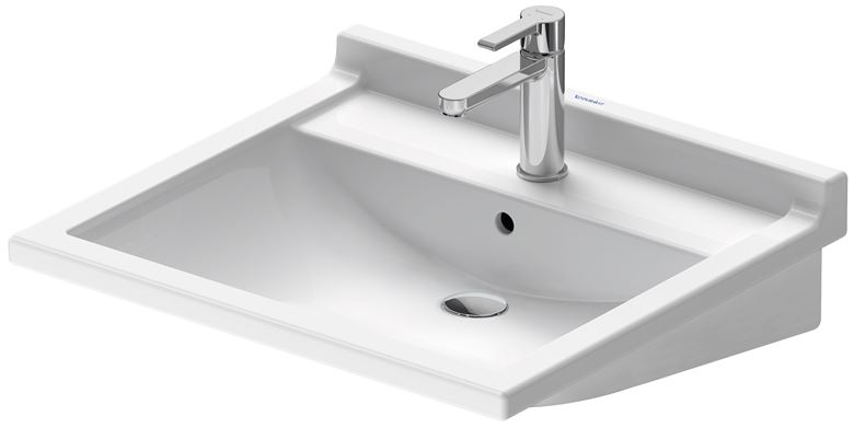 DURAVIT STARCK 3 bezbariérové umývadlo 60 cm, s otvorom pre batériu a prepadom 0309600000 Obrázek - fotka